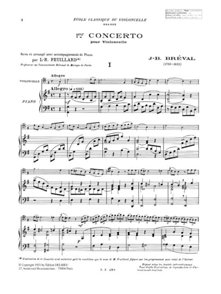 Concerto Violoncelle n° 1 en sol majeur - Jean-Baptiste Bréval